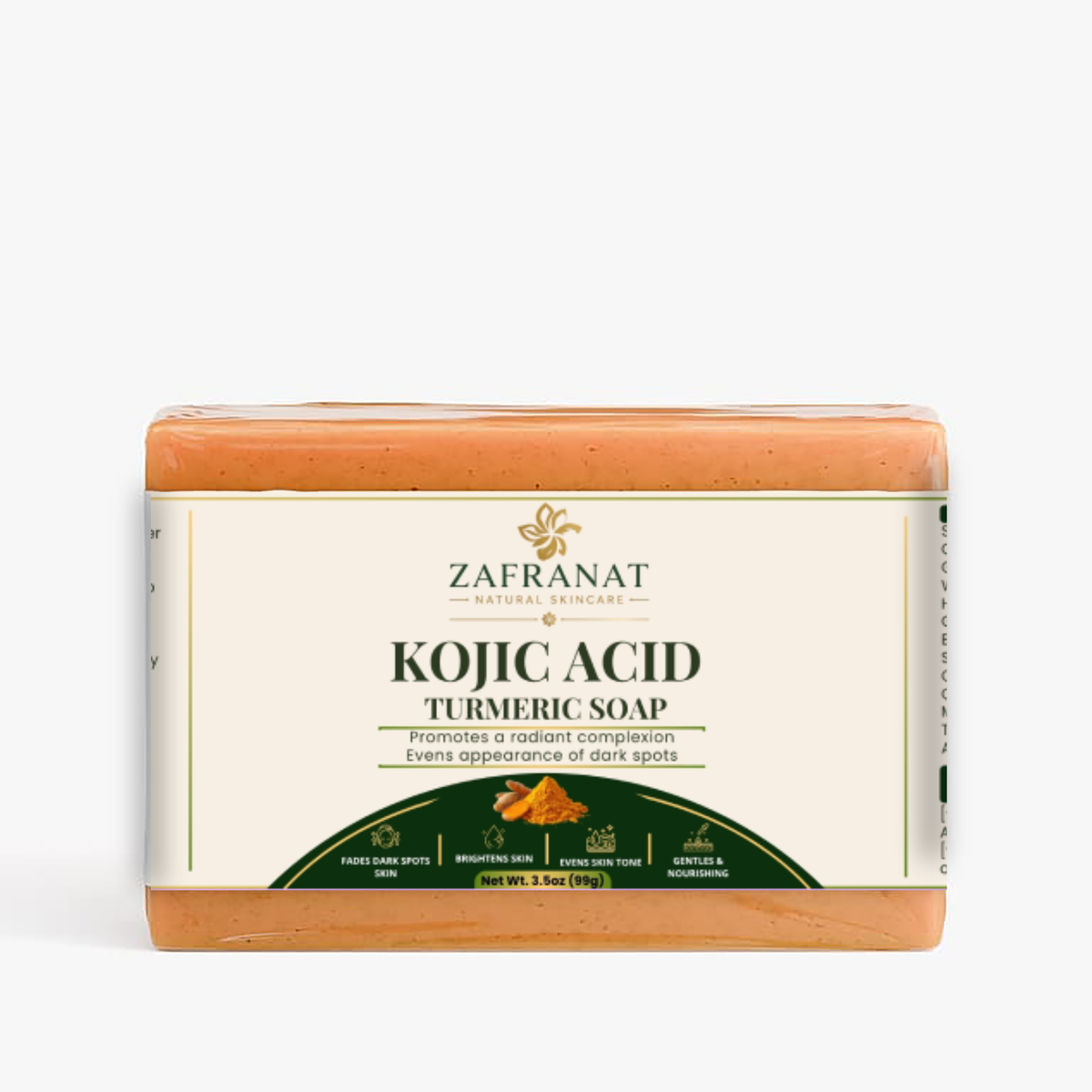 ZAFRANAT Kojic Acid Turmeric Soap – Dark Spot Brightening Bar